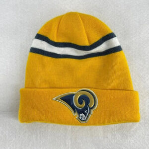 Los Angeles Rams Beanie Unisex One Size Yellow New Era Sport Cuff Knit Thermal